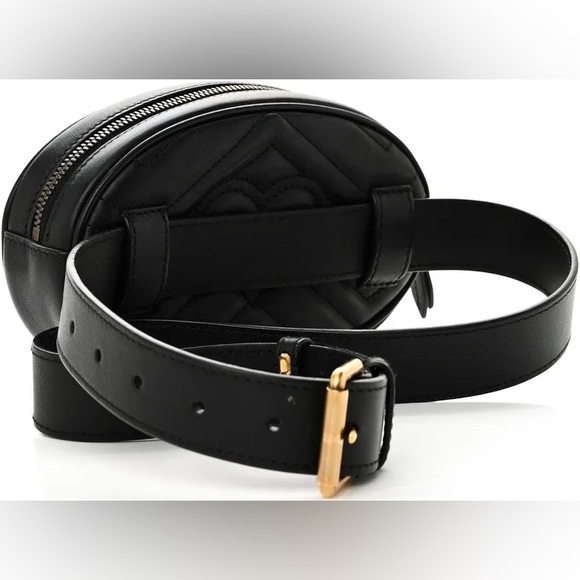 GG Calfskin Matelasse GG Marmont Belt Bag Black - Picture 3 of 3